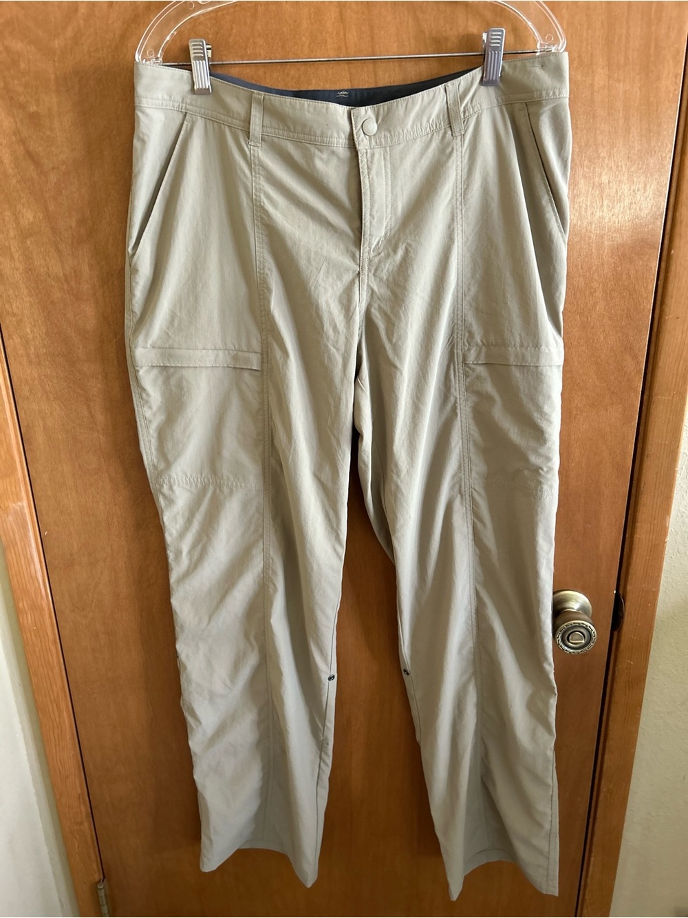 ExOfficio Sol Cool Nomad Pants Women's Size 12 Beige Quick Drying Roll Up NWT